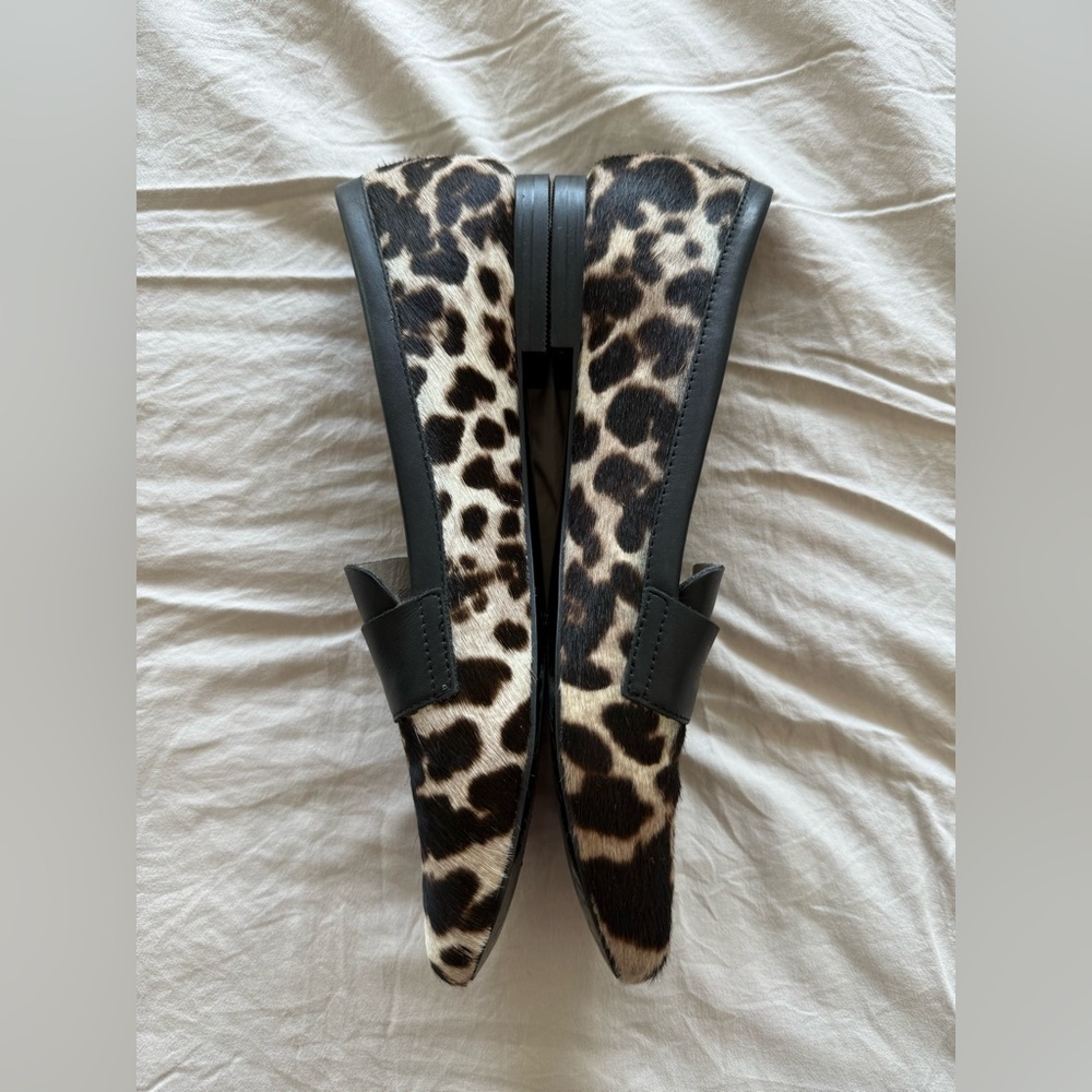 Boden Loafers Calf Hair Leopard Print Size 9.5 (41) brown and black - Picture 3 of 4